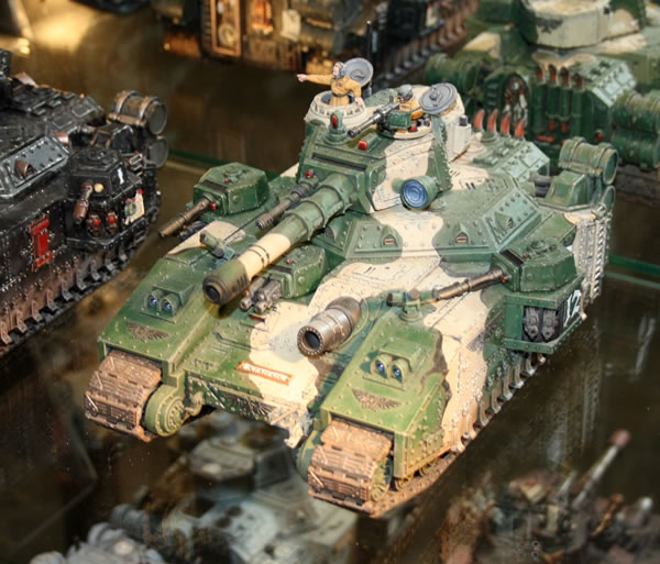 Imperial Guard Baneblade on display at Warhammer World. 
