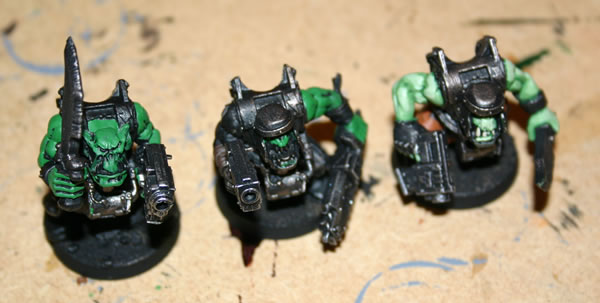 Skin tones were done in the same style as my other Orks. 