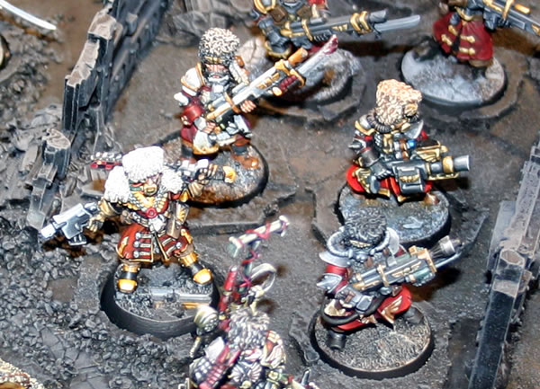 Vostroyans Imperial Guard in the ruins.