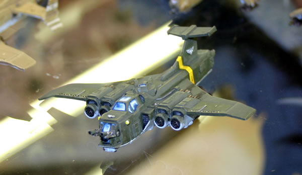 Epic Imperial Navy Marauder Destroyer Heavy Flyer from the Forgeworld display cabinets at GamesDay 2006.