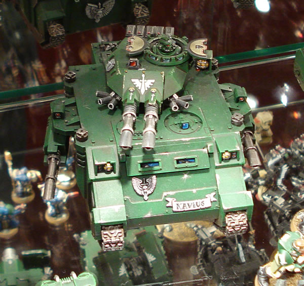 Ultramarines Predators on display at Warhammer World 