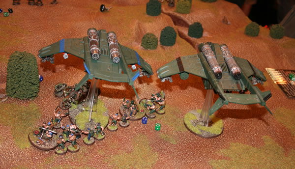 A pair of Imperial Navy Valkyries from a demonstration game at GamesDay 2009.