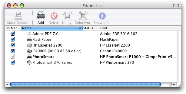 Your printer is now added to your printer list and can be used from applications.