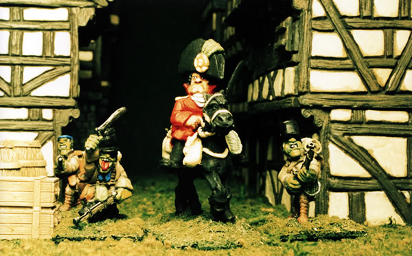Flintloque Caçadores (Goblins) with Orc Officer