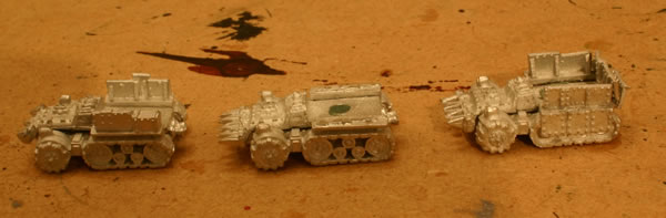 These models are starting off from Ork Flakwagons. 