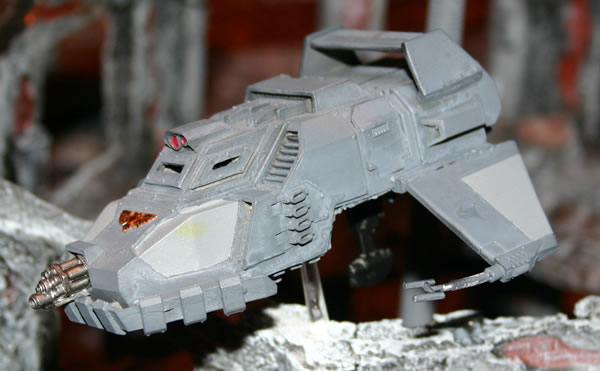 Forgeworld Land Speeder Tempest, it is part of Mike Sharpe's superb Space Wolves army, which was on show at GamesDay 2006.