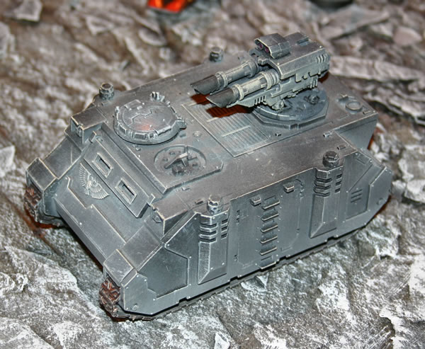 Forgeworld Razorback, it is part of Mike Sharpe's superb Space Wolves army, which was on show at GamesDay 2006.