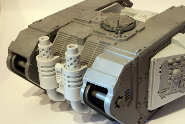 I then added the engine exhausts. 