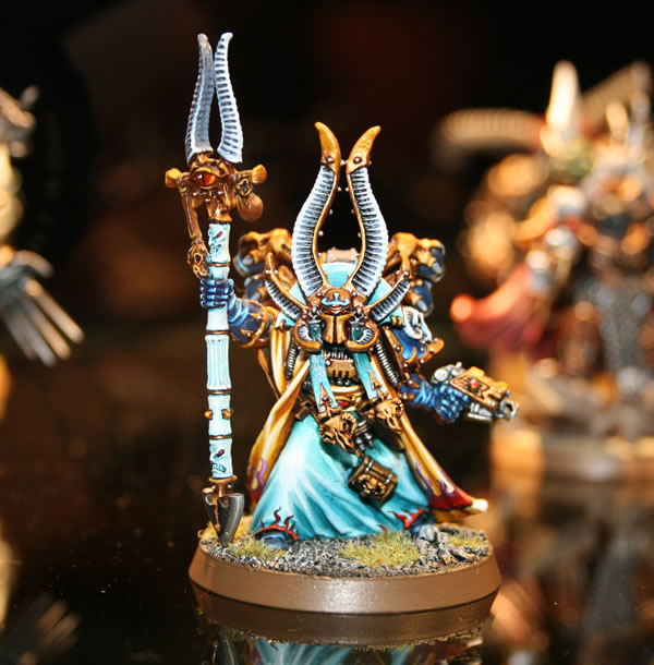 Ahriman is the greatest Sorceror of the Thousand Sons Space Marines Legion. He has fought the forces of the False Emperor for the last 10,000 years.