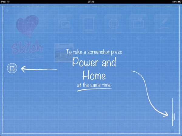 Skitch for iPad has a nice graphic showing how to do this.